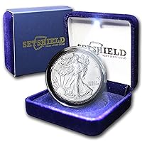 2024 1 oz American Eagle Silver Bullion Coin Brilliant Uncirculated in Capsule with Luxury LED Lighted Presentation Box and a Certificate of Authenticity $1 BU