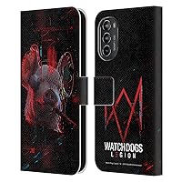 Head Case Designs Officially Licensed Watch Dogs Legion Pig Head Glitch Key Art Leather Book Wallet Case Cover Compatible with Motorola Moto G82 5G
