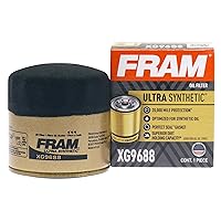 FRAM Ultra Synthetic Automotive Replacement Oil Filter, Designed for Synthetic Oil Changes Lasting up to 20k Miles, XG9688 with SureGrip (Pack of 1)