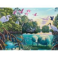 Ravensburger Manatee Moments 500 Piece Jigsaw Puzzle for Adults - Every Piece is Unique, Softclick Technology Means Pieces Fit Together Perfectly