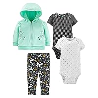 Simple Joys by Carter's Baby Girls' 4-Piece Jacket, Pant, and Bodysuit Set