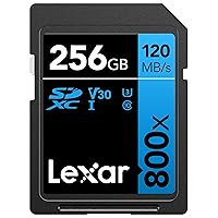 High-Performance 800x 256GB SDXC UHS-I Memory Card, C10, U3, V30, Full-HD & 4K Video, Up to 120MB/s Read, for Point-and-Shoot Cameras, Mid-Range DSLR, HD Camcorder (LSD0800256G-BNNNU)