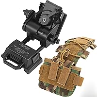 CNC PVS15/18 Night Vision Goggles Mount for L4G24 NVG Mount and Tactical Helmet Battery Pouch MK2 Helmet Battery Pack(Black))