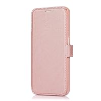 ZIFENGXUAN- Leather Case for iPhone 15Pro Max/15 Pro/15 Plus/15, Slide Camera Lens Cover Flip Wallet Full Body Protection Shell (15 Pro Max,Gold)