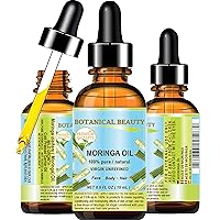 MORINGA OIL Moringa oleifera WILD GROWTH Himalayan. 100% Pure Natural Undiluted Virgin Unrefined 0.5 Fl.oz.- 15 ml for Face, Skin, Hair, Lip, Nails