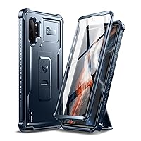 for Samsung Galaxy Note 10+ Plus Case, [Built in Screen Protector and Kickstand] Heavy Duty Military Grade Protection Shockproof Protective Cover for Samsung Galaxy Note 10 Plus (Blue)
