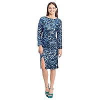 Maggy London Women's Holiday Sequin Dress Event Occasion Cocktail Party Guest of