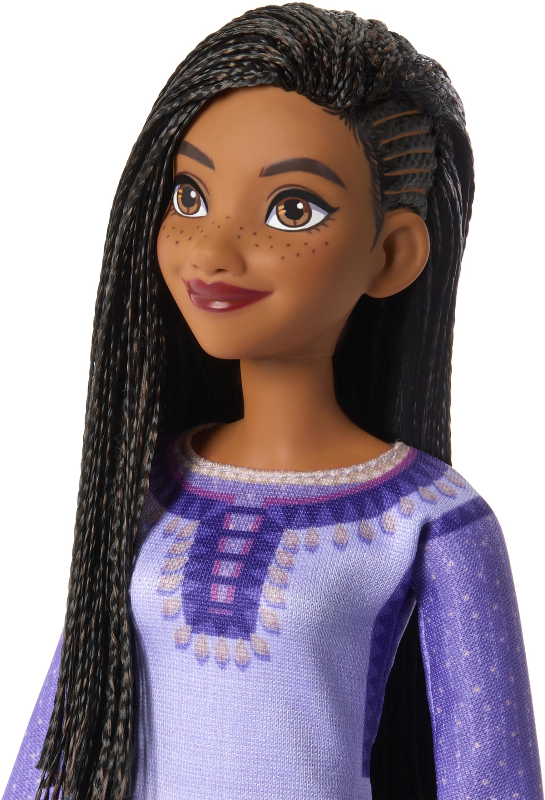 Mattel Disney's Wish Asha of Rosas Posable Fashion Doll with Natural Hair, Including Removable Clothes, Shoes, and Accessories