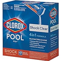 Clorox® Pool&Spa™ Shock Clear, for Crystal Clear Swimming Pool Water, Swim-ready in 15 minutes, Suitable for vinyl pools (6-Pack)