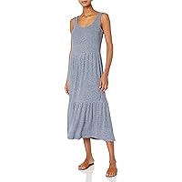 Amazon Essentials Women's Cozy Knit Rib Sleeveless Tiered Maxi Dress (Previously Daily Ritual)
