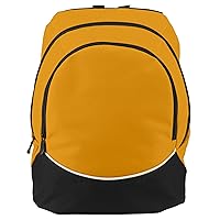 Augusta Sportswear Large Tri-Color Backpack, One Size, Gold/Black/White