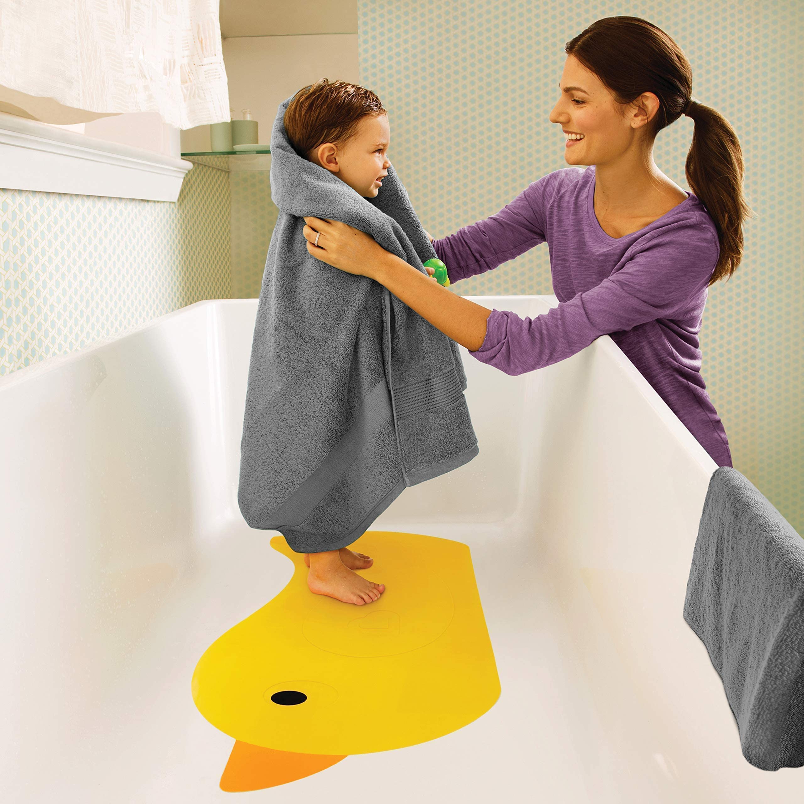 Munchkin® Quack™ Duck Bath Mat for Kids, Yellow