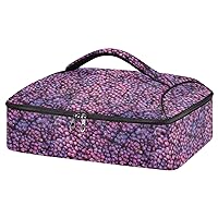 ALAZA Grape Insulated Casserole Carrier Lasagna Lugger Tote Casserole Cookware for Grocery, Camping, Car