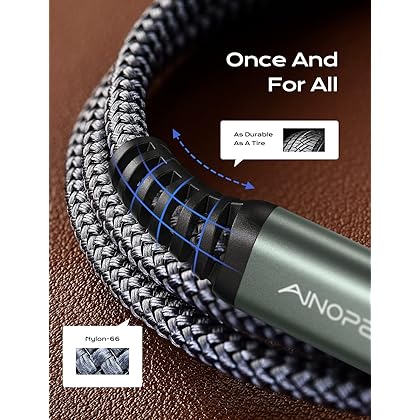 AINOPE 10Gbps Micro B to USB C Hard Drive Cable 1.6FT/0.5m, [Nylon Braided] Cord, External for Seagate WD Toshiba Westgate, MacBook Air M2 Pro