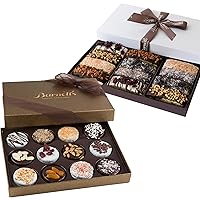 Barnett's Gourmet Chocolate Cookie Gift Basket Bundle, Cookies and Biscotti, Christmas Holiday Him & Her Gifts, Prime Unique Corporate Men Women Valentines Mothers Day Basket Ideas