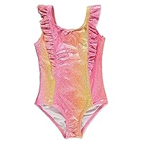 Girls' 1-Piece Ombre Glitter Mermaid Swimsuit