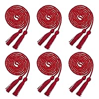 6 Pieces Graduation Cords Tassels Cord Honor Cords with Tassel Graduation Honor Cords for Graduation Students (Red, 6)
