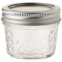 Ball Tota 4-Ounce Quilted Crystal Jelly Lids and Bands, Set of 12-2 Pack (Total 24 Jars), 24-pack, Clear