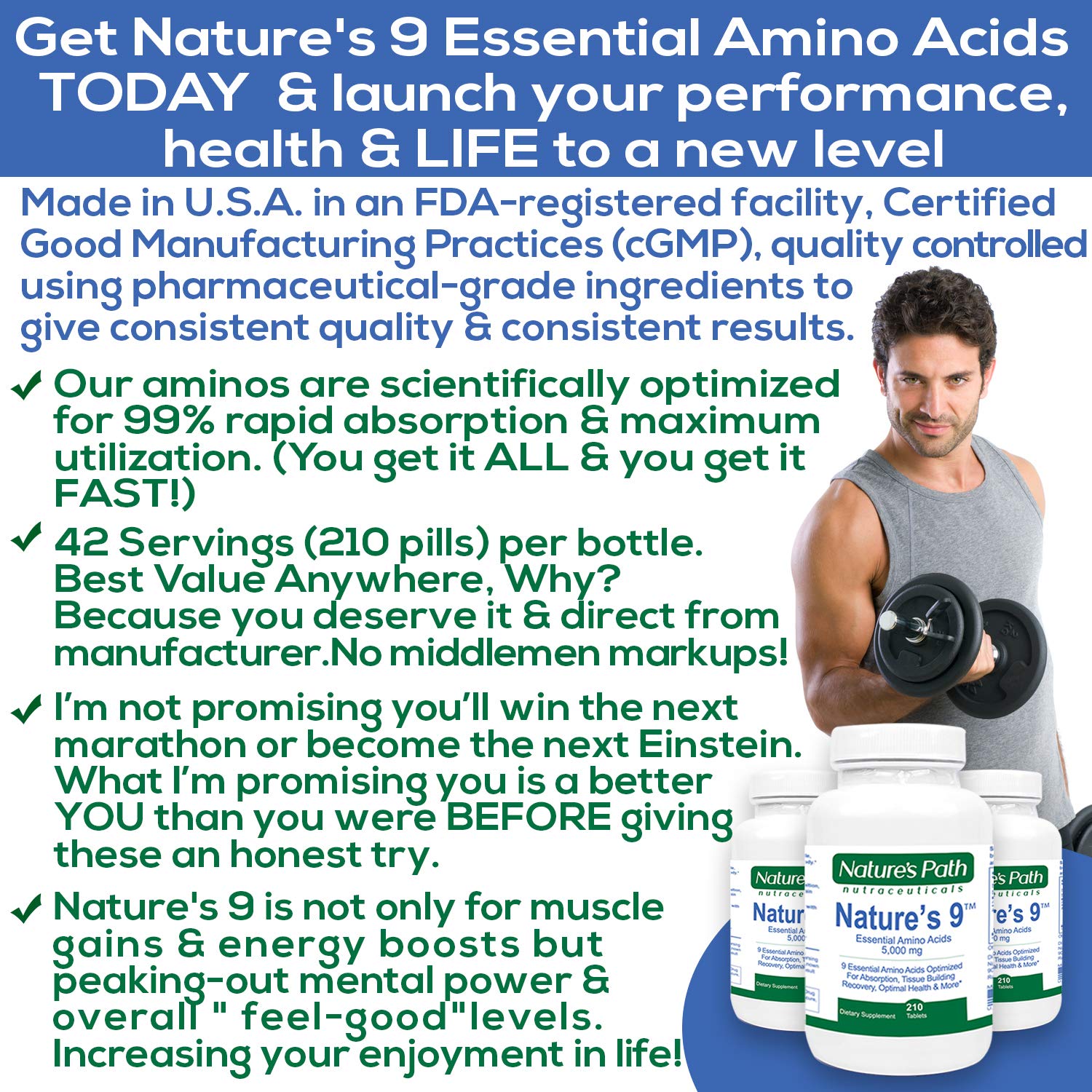 Essential Amino Acids EAA Supplement Complete Amino Acid Complex Pills BCAA + EAAS Tablets: Vegan, A PerfectAmino, Pre Workout, 9 Free Form, Muscle Recovery, Cognitive, Cravings, 210 Pills