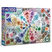 eeBoo Love of Crystals and Gems 100 PC Puzzle, 1 EA
