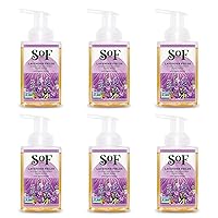 South Of France Lavender Fields Foaming Hand Wash by SoF Body Care (Formerly Body Care) | Hydrating Organic Agave Nectar | 8 oz Pump Bottle Each |6 Bottles