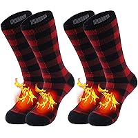Warm Thermal Socks, Men Women Winter Extra Thick Insulated Fuzzy Heated Heavy Crew Boot Socks for Cold Weather