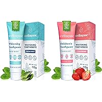 Wellnesse Complete Family Oral Care Bundle - Whitening Hydroxyapatite Toothpaste for Adults & Kids Strawberry Toothpaste - Natural Ingredients, Fluoride-Free, Sensitivity Relief, Vegan-Friendly