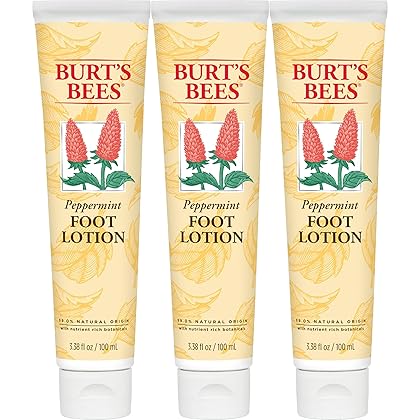 Burt's Bees Peppermint Foot Lotion, Pack of 3
