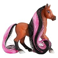 Breyer Horses Mane Beauty Li'l Beauties | Blaze | Brushable Black and Pink Mane and Tail | 4.25