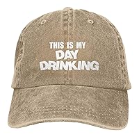 This is My Day Drinking Funny Hat Distressed Washed Cotton Cowboy Baseball Cap