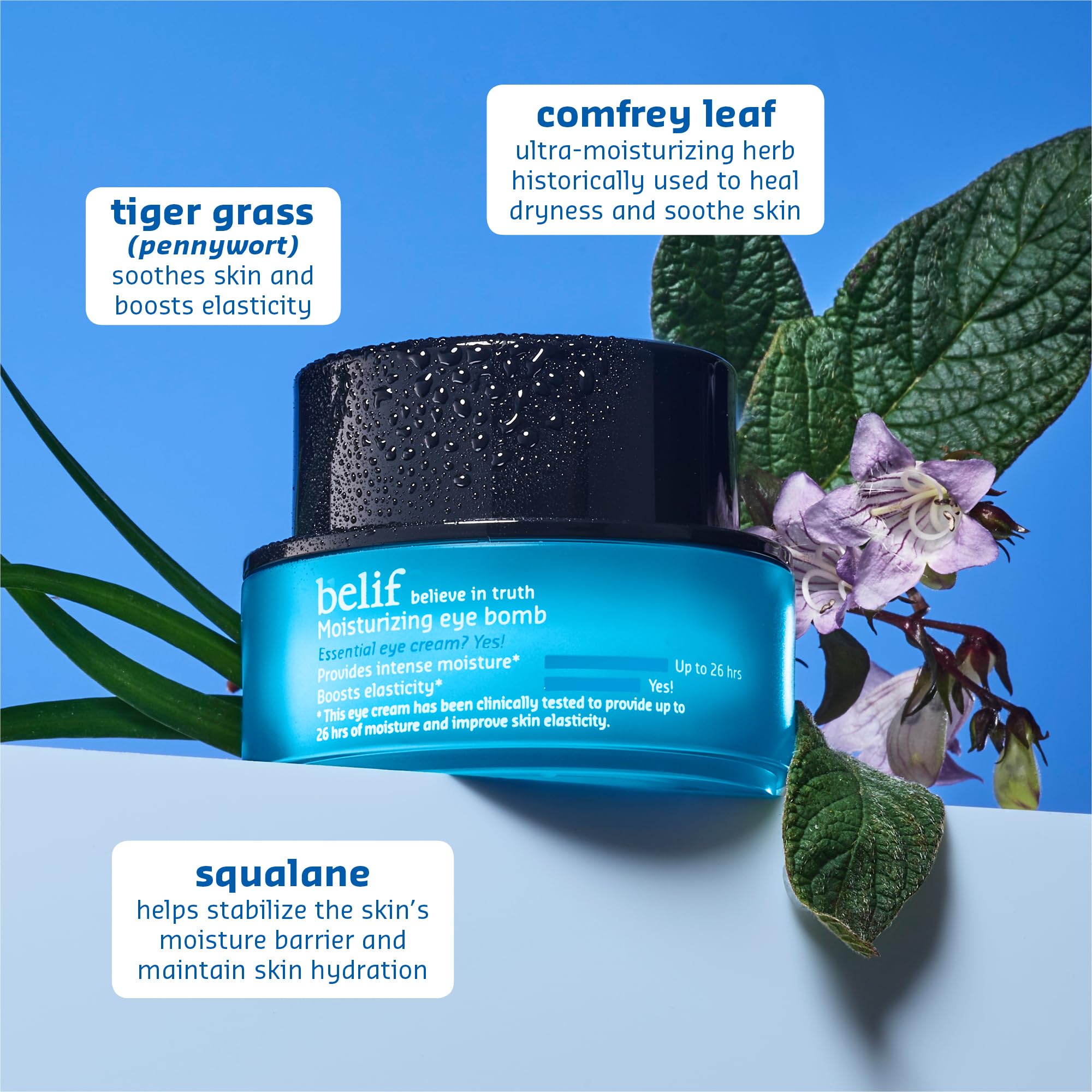 belif Moisturizing Eye Bomb | Reduce Puffiness, Lines & Dark Circles | Under Eye Cream for Wrinkle Care | Clinically Proven 26 Hour Hydration for Younger Looking Eyes | for All Skin Types | .84 floz