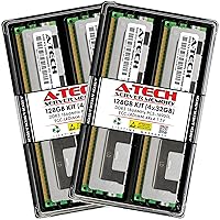 A-Tech 128GB Kit (4x32GB) DDR3 1866MHz PC3-14900L ECC LRDIMM 4Rx4 Quad Rank 1.5V Load Reduced DIMM 240-Pin Server RAM Memory Upgrade Modules (A-Tech Enterprise Series)