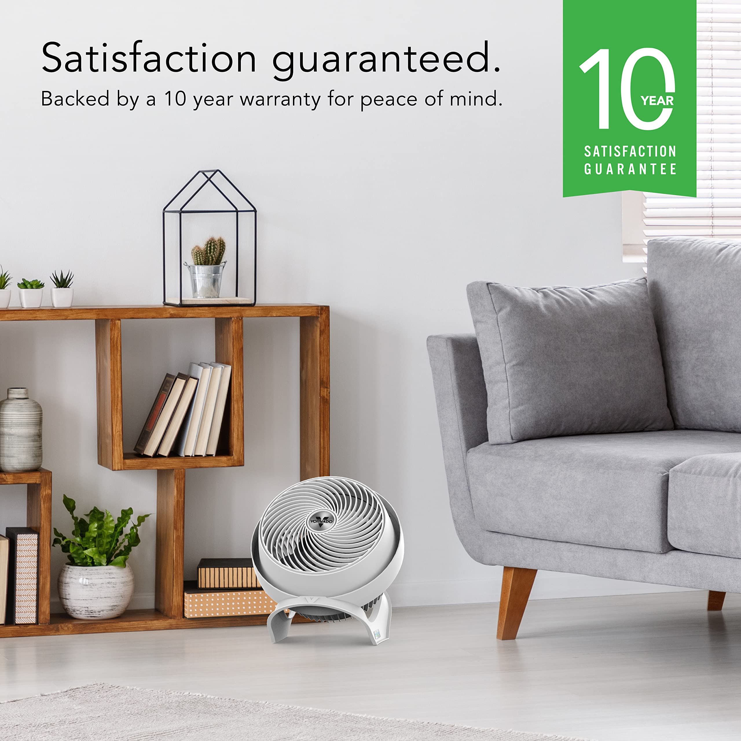 Vornado 733DC Whole Room Energy Smart Air Circulator Fan, Made in USA, Variable Speed Control, White, Large