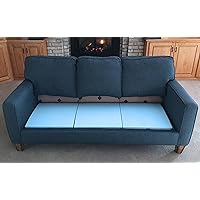 Stratiform Original Curve Couch Cushion Support for Sagging Seat | Blue Medium Density Foam Insert | 3 Pads | 20x20x2 (x3) | Sag Repair Pad for Couch Sectional Chair | Slip Resistant | Made in USA