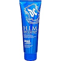 H.I.M Atlantic Tanning Lotion - Blue Hued Anti-Orange Color Correcting Bronzer - Oil Absorbing + Tattoo Protecting + Ultra-Dark Tanning Formula 8.5 oz.