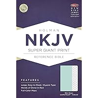 NKJV Super Giant Print Reference Bible, Mint Green LeatherTouch, Indexed