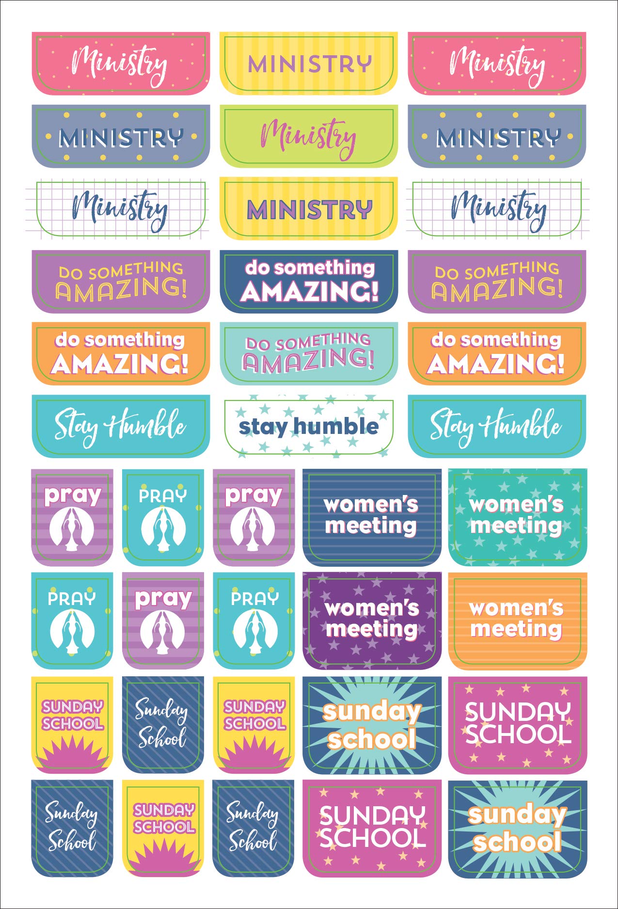 Essentials Planner Stickers - Bible (Set of 450 Stickers)