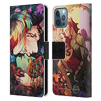 Head Case Designs Officially Licensed Batman DC Comics Poison Ivy & Harley Quinn Gotham City Sirens Leather Book Wallet Case Cover Compatible with Apple iPhone 12 / iPhone 12 Pro