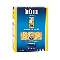 De Cecco Pasta No.95 Made in Italy High in Proteing & Iron Bronze die, Farfalline, 16 Ounce (Pack of 5)