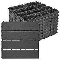 ToLanbbt Plastic Interlocking Deck Tiles 9 Pack 12
