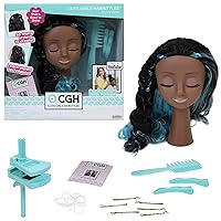 CGH Cute Girls Hairstyles! Styling Head - Black Wavy Hair Doll