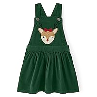 Gymboree Girls and Toddler Embroidered Sleeveless Skirtall Jumpers, Holiday Exp Deer, 6