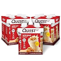 Quest Nutrition Ready to Drink Salted Caramel Protein Shake, High Protein, Low Carb, Gluten Free, Keto Friendly, 4 Count(Pack of 3)