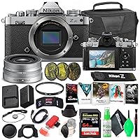 Nikon Z fc Mirrorless Digital Camera with 16-50mm Lens (Black, 1675) Bundle with 64GB Extreme PRO SD Card + Camera Bag + Editing Software + 4pc Filter Kit + Cleaning Kit + More