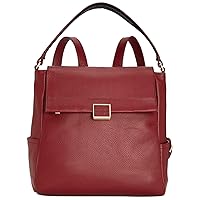 Kenneth Cole Christie Pebbled Leather Backpack - Port (Red)
