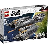 LEGO Star Wars: Revenge of The Sith General Grievous’s Starfighter 75286 Spacecraft Set with General Grievous, OBI-Wan Kenobi and Airborne Clone Trooper Minifigures (487 Pieces)