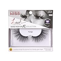 KISS Lash Couture Triple Push-up False Eyelashes, XL Collection 01', Includes, Contact Lens Friendly, Easy to Apply, Reusable Strip Lashes
