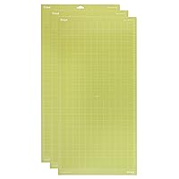 Cricut StandardGrip Machine Mats 12in x 24in, Reusable Cutting Mats for Crafts with Protective Film, Use with Cardstock, Vinyl and More, Compatible with Cricut Explore & Maker, (Green, 3 Count)