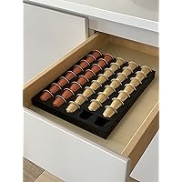 Coffee Pod Storage Tray, Organizer Compatible with Nespresso Original For Drawer or Countertop 40 Capsule Capacity