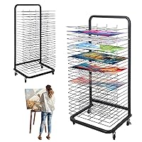 25 Removable Shelves, Art Drying Rack for Classroom,Art Storage Rack,Drying Rack Art,Art Rack,Art Canvas Storage,Painting Drying Rack,Mobile, Sturdy Metal,Sizes 32.22